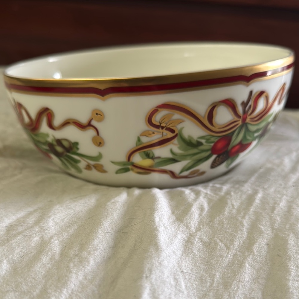 Vintage Tiffany & Co. Holiday Collection China Bowl